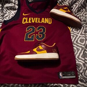 Nike Cleveland Men Jersey - Burgundy and Yellow
